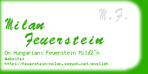 milan feuerstein business card